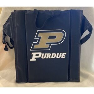 Purdue Boilermakers Stadium Bleacher Seat Folding Padded Black 15" x  15.5"